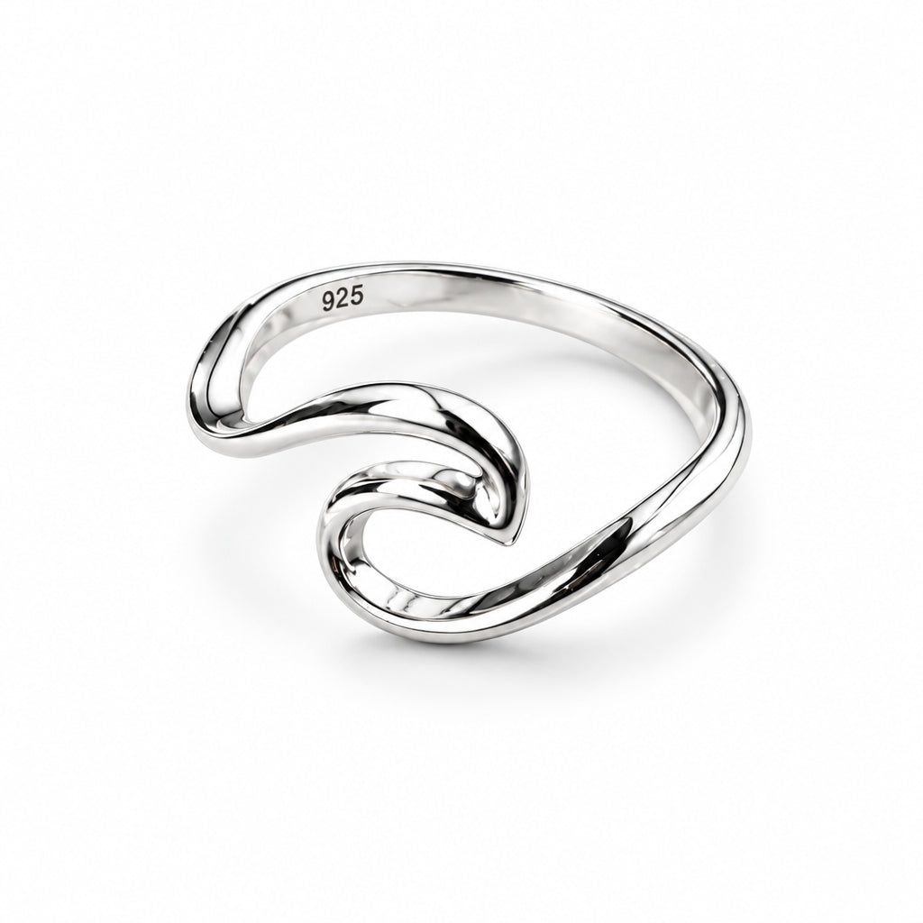 Sterling Silver 925 Wave Ring