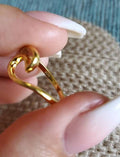 Sterling Silver Gold Wave Inspired Gold Ring - view 8