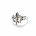 Fleur De Lis Sterling Silver Band Ring - view 4