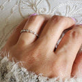 Minimalist Sterling Silver Dainty Eternity Band - view 3