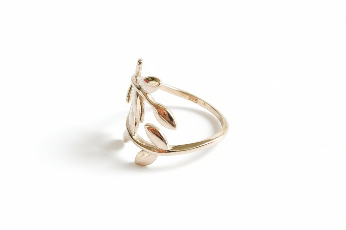 Sterling Silver Leaf Toe Ring - view 3
