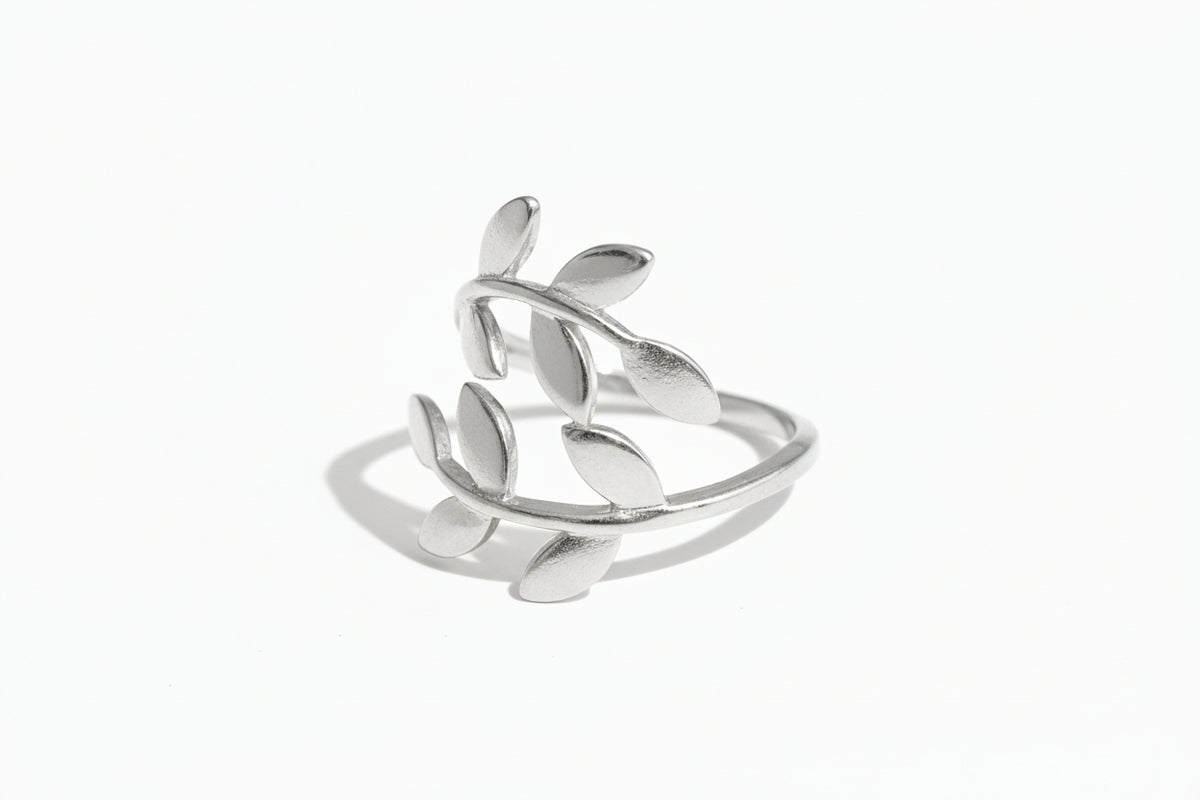 Sterling Silver Leaf Toe Ring - view 4