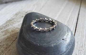 Minimalist Sterling Silver Dainty Eternity Band