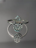 Hamsa Minimalist Hand of Fatima Amulet Ring - view 3