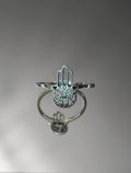 Hamsa Minimalist Hand of Fatima Amulet Ring - view 4