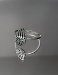 Hamsa Minimalist Hand of Fatima Amulet Ring - view 6