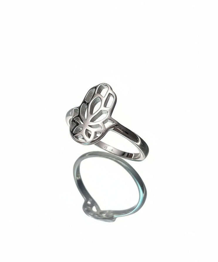 Sterling Silver 925 Hamsa Protection Ring - view 5
