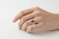 Sterling Silver Dainty Hamsa Hand Ring - view 4