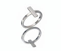 Sterling Silver T Bar Ring