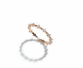 Sterling Silver Rose Gold Eternity Ring - view 4