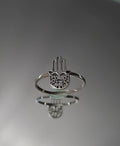 Hamsa Minimalist Hand of Fatima Amulet Ring - view 7