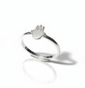 Sterling Silver Dainty Hamsa Hand Ring