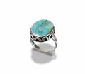 Sterling Silver Natural Turquoise Bold Ring - view 8