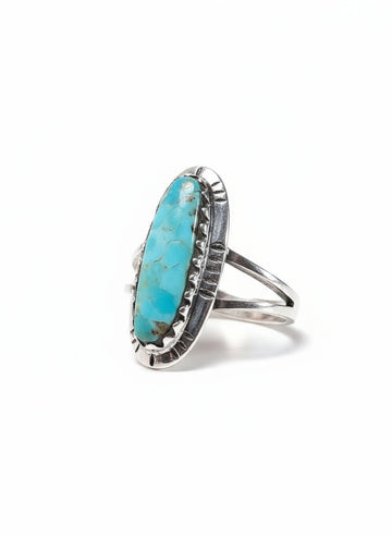 Sterling Silver Turquoise Stone Statement Ring
