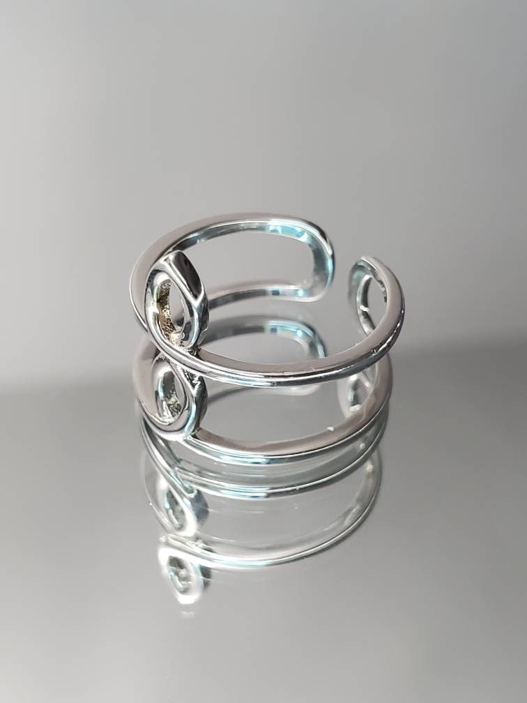 Adjustable Double Band Statement Ring - view 7
