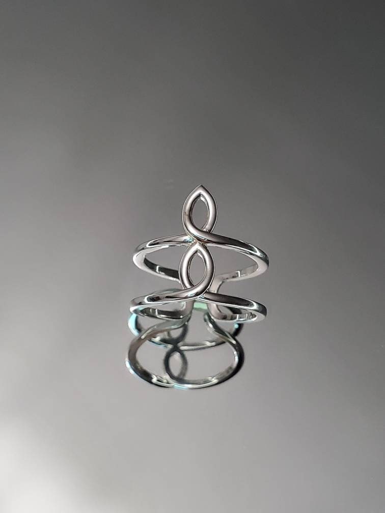 Adjustable Double Band Statement Ring - view 6