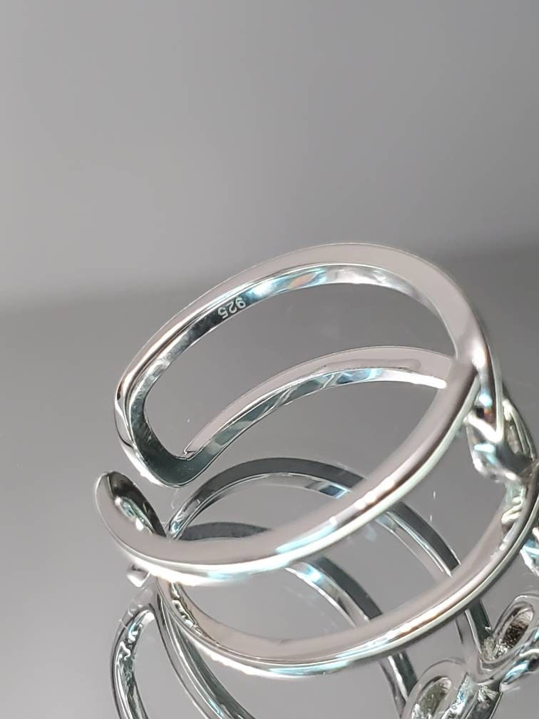 Adjustable Double Band Statement Ring - view 5