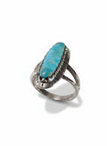Sterling Silver Turquoise Stone Statement Ring - view 6