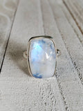 Moonstone Sterling Silver Solitaire Ring
