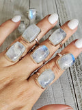 Moonstone Sterling Silver Solitaire Ring - view 4