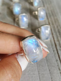Moonstone Sterling Silver Solitaire Ring - view 6