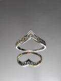 Sterling Silver Chevron V Ring - view 5