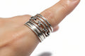 Sterling Silver Dainty Swirl Band - view 4