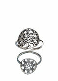 Sterling Silver Mandala Ring