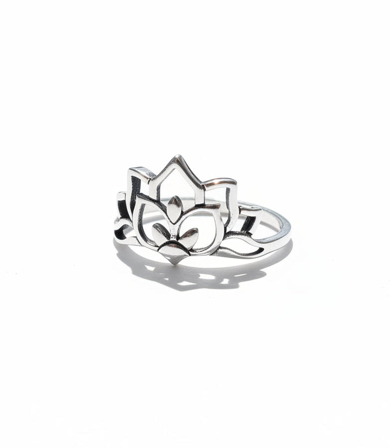 Sterling Silver Mandala Bali Ring