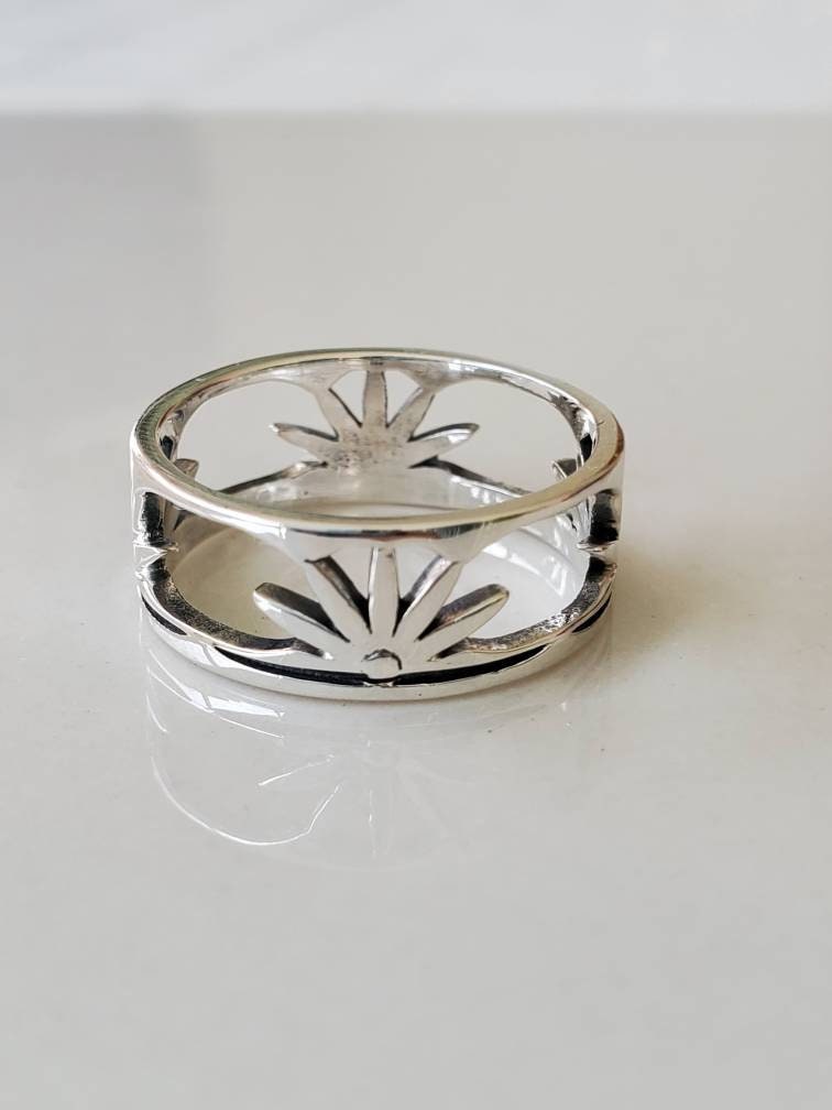 Sterling Silver Minimalist Sunset Ring - view 7