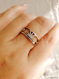 Sterling Silver Minimalist Sunset Ring - view 4