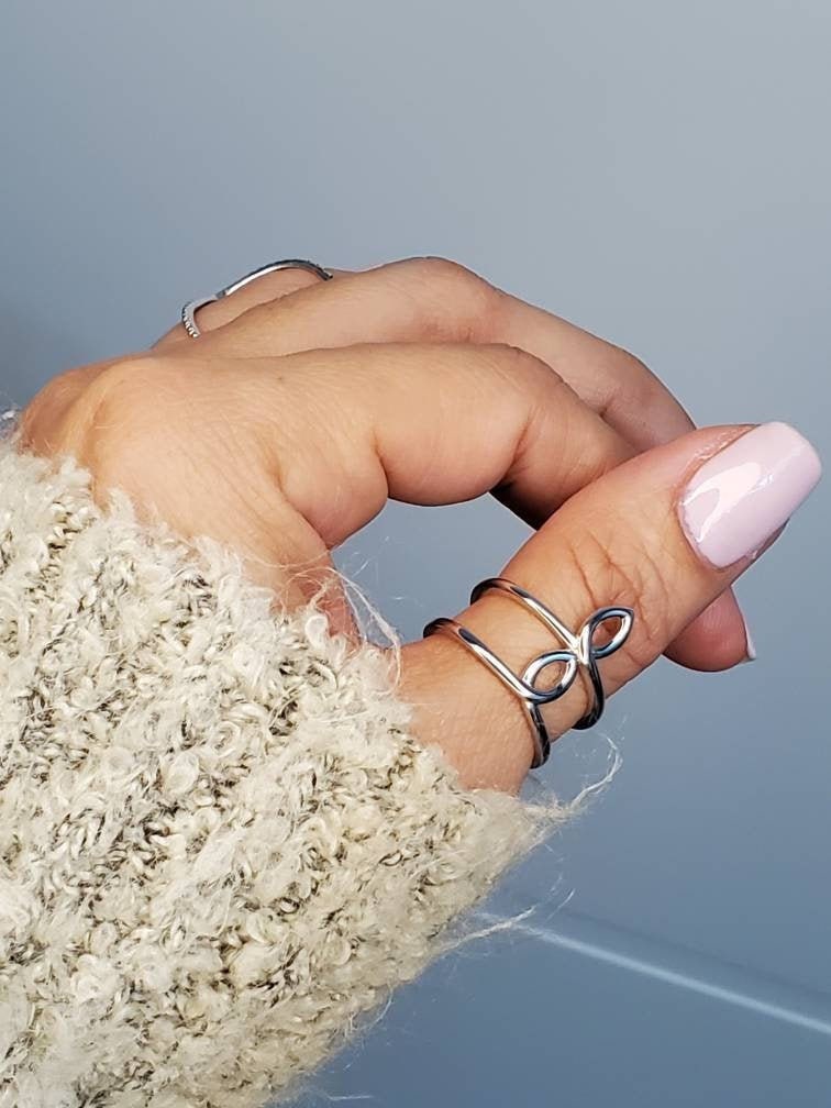 Adjustable Double Band Statement Ring - view 9