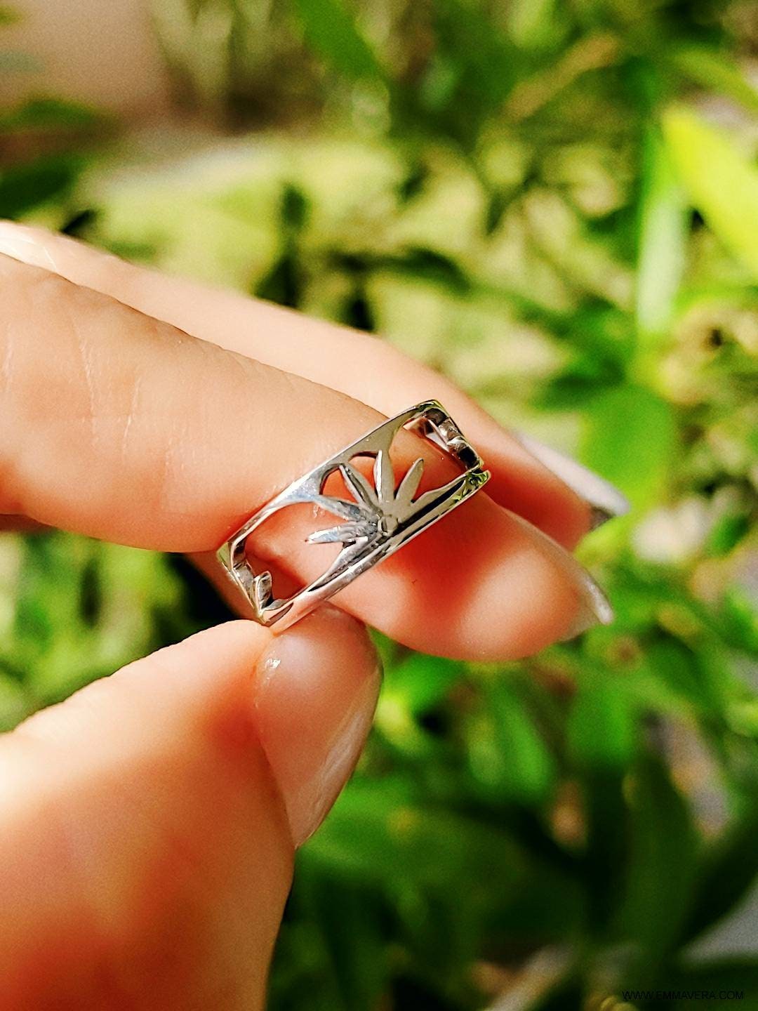 Sterling Silver Minimalist Sunset Ring - view 2