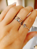 Sterling Silver Minimalist Sunset Ring - view 6