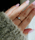Sterling Silver Solitaire Women's White Opal Ring - view 4