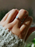 Sterling Silver Solitaire Women's White Opal Ring - view 6