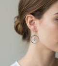 Sterling Silver 925 Moonstone Drop Earrings - view 2