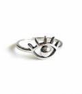 Sterling Silver Dainty Evil Eye Ring