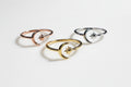 Sterling Silver Rose Gold Moon Star Ring - view 9