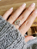 Sterling Silver Pentagram Crescent Moon Ring - view 7