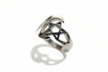 Sterling Silver Pentagram Crescent Moon Ring - view 5