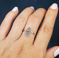 Hamsa Minimalist Hand of Fatima Amulet Ring - view 2