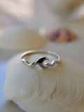 Dainty Wave Sterling Silver Ring - view 5