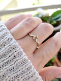 Dainty Wave Sterling Silver Ring - view 10