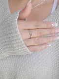 Dainty Wave Sterling Silver Ring - view 8