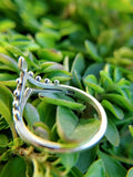 Sterling Silver Dainty Beaded Crown Ring - view 5