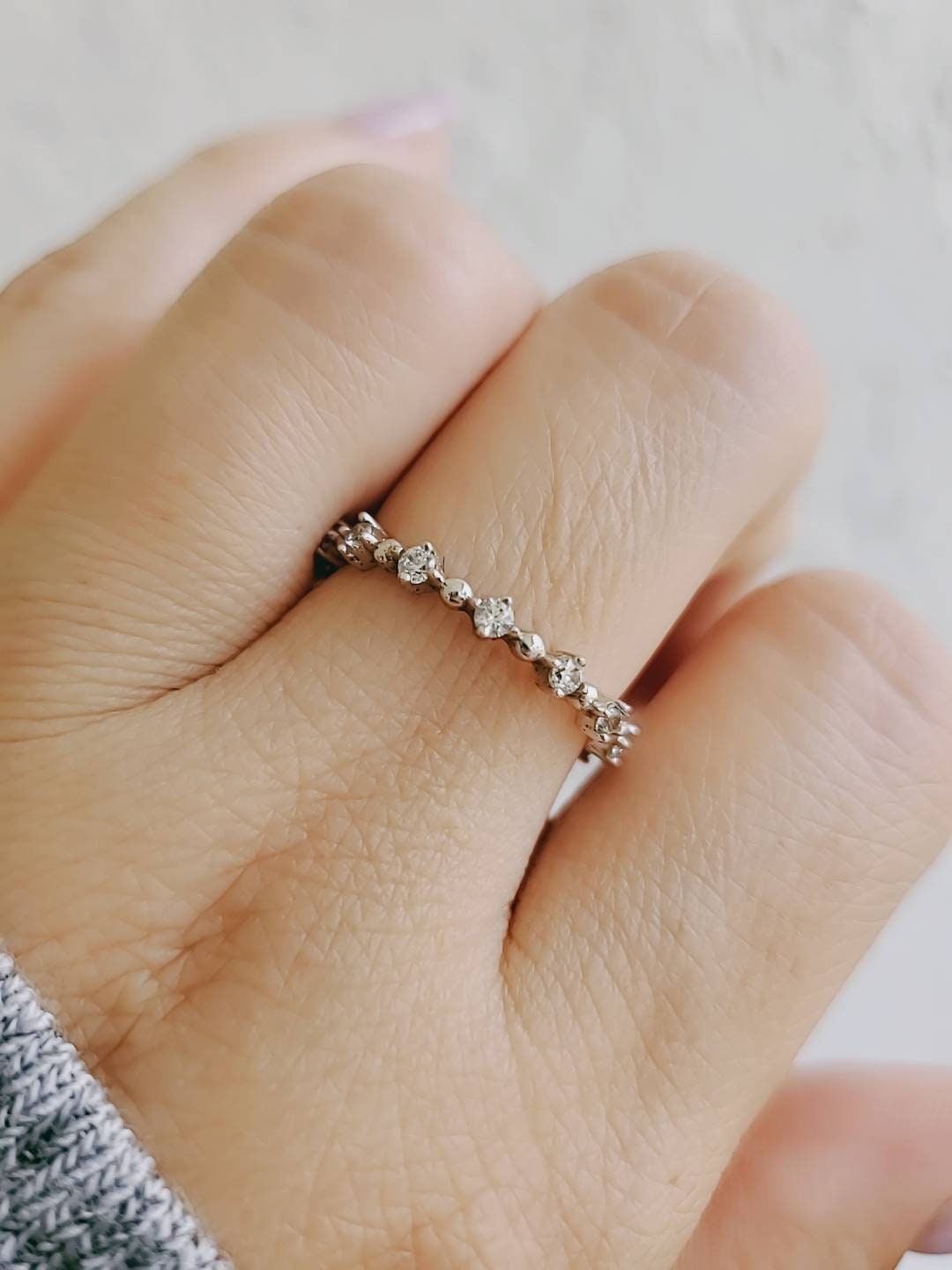 Sterling Silver Eternity Ring - view 2