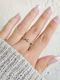 Dainty Wave Sterling Silver Ring - view 3