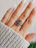 High Polished Sterling Silver Vines Ring - view 5