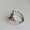 High Polished Sterling Silver Vines Ring - view 4